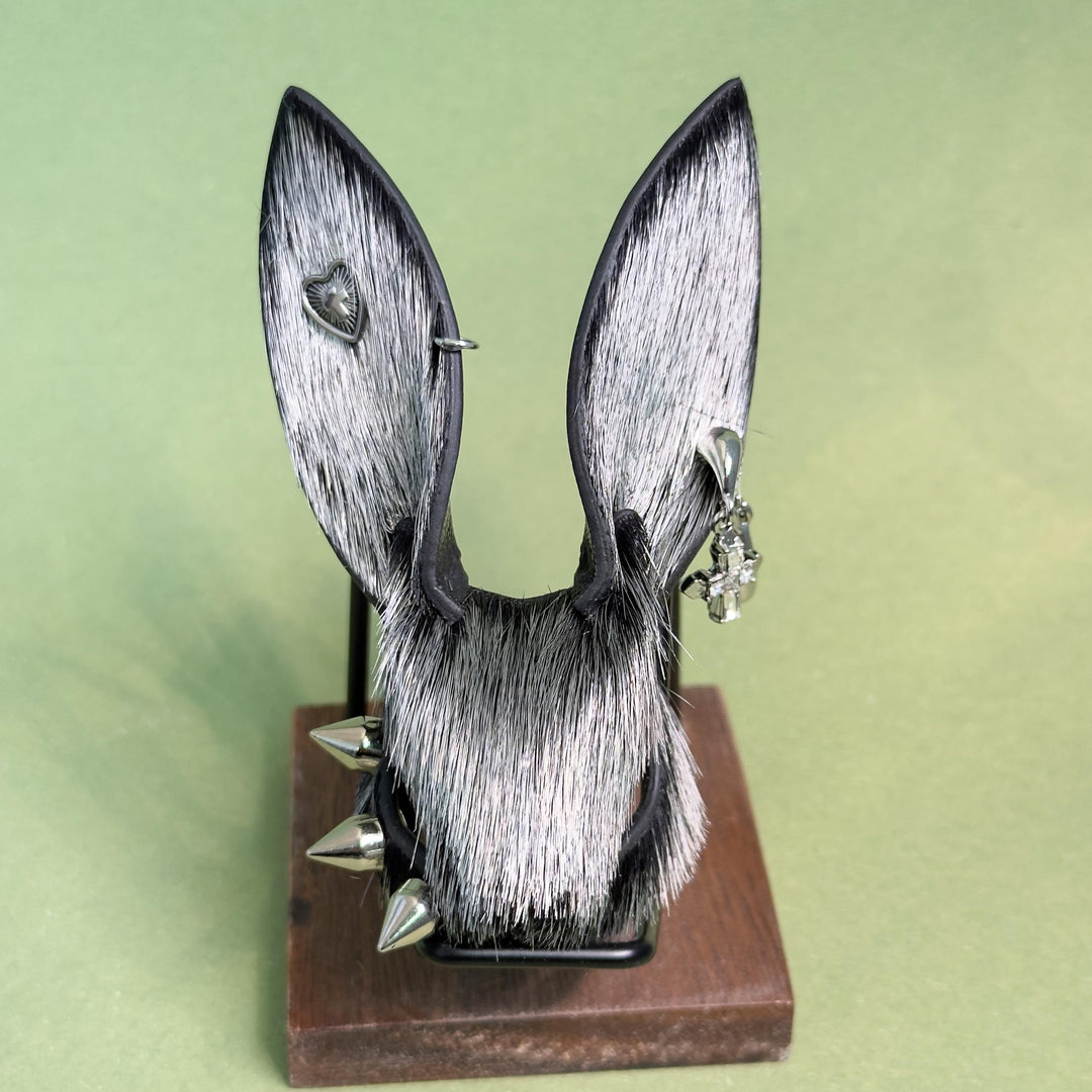 Silver Horsehair Bunny Bag Charm — product photograph 8