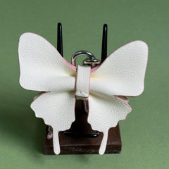 Pink Horsehair Leather Butterfly Bag Charm — product photograph 10