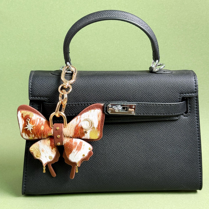 Horsehair & Lambskin Butterfly Bag Charm — product photograph 3