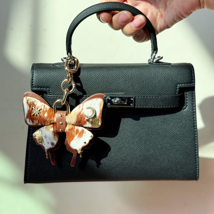 Horsehair & Lambskin Butterfly Bag Charm — product photograph 4