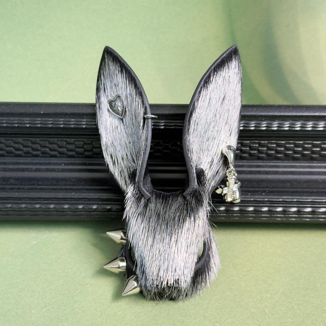 Silver Horsehair Bunny Bag Charm — product photograph 7