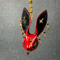 Gothic Horsehair Rabbit Bag Charm — product photograph 16
