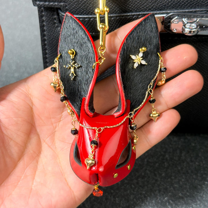 Gothic Horsehair Rabbit Bag Charm — product photograph 10