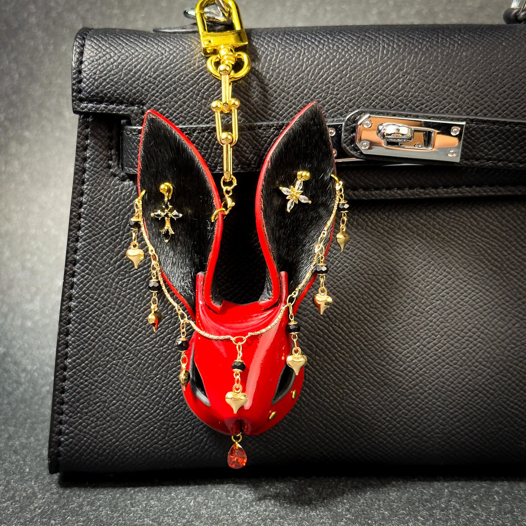 Gothic Horsehair Rabbit Bag Charm — product photograph 1