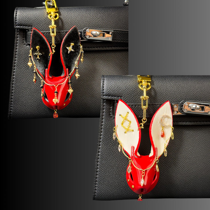 Gothic Horsehair Rabbit Bag Charm — product photograph 5