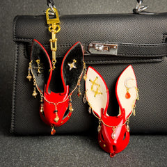 Gothic Horsehair Rabbit Bag Charm — product photograph 2