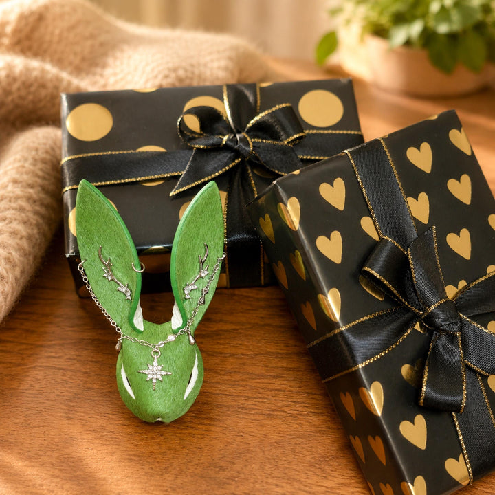 Green Horsehair Rabbit Bag Charm — product photograph 7