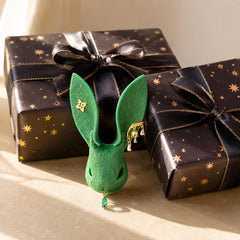 Forest Green Leather Rabbit Bag Charm — product photograph 7