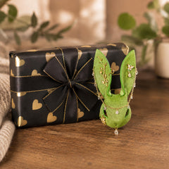Woodland Green Leather Bunny Bag Charm — product photograph 7