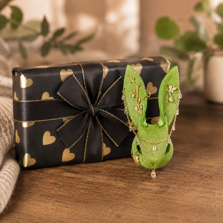 Woodland Green Leather Bunny Bag Charm — product photograph 7