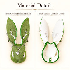 Green Horsehair Rabbit Bag Charm — product photograph 8
