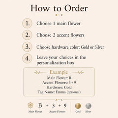 Personalized Leather-Wrapped Flower Bouquet Charm — product photograph 9