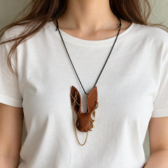 Vintage Brown Horsehair Bunny Bag Charm — product photograph 7