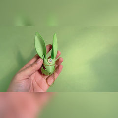 Bright Green Leather Bunny Bag Charm