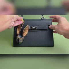 Snakeskin & Calfskin Bunny Bag Charm